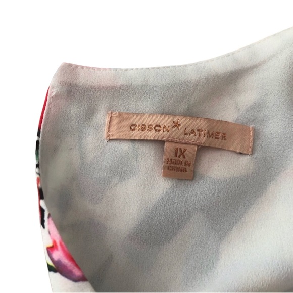 GIBSON LATIMER Tropical Print Maxi Dress, size IX - Picture 13 of 15